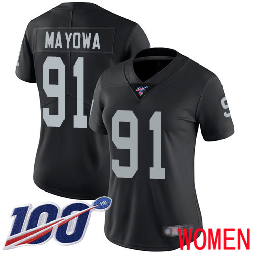 Oakland Raiders Limited Black Women Benson Mayowa Home Jersey NFL Football #91 100th Season Jersey